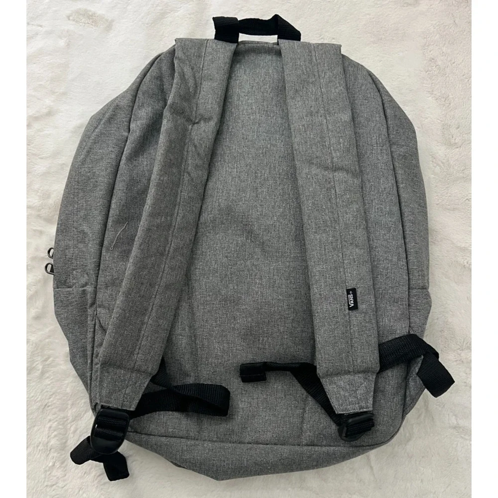 Vans Off The Wall Backpack Gray Checkered Lining Padded Straps School Bag